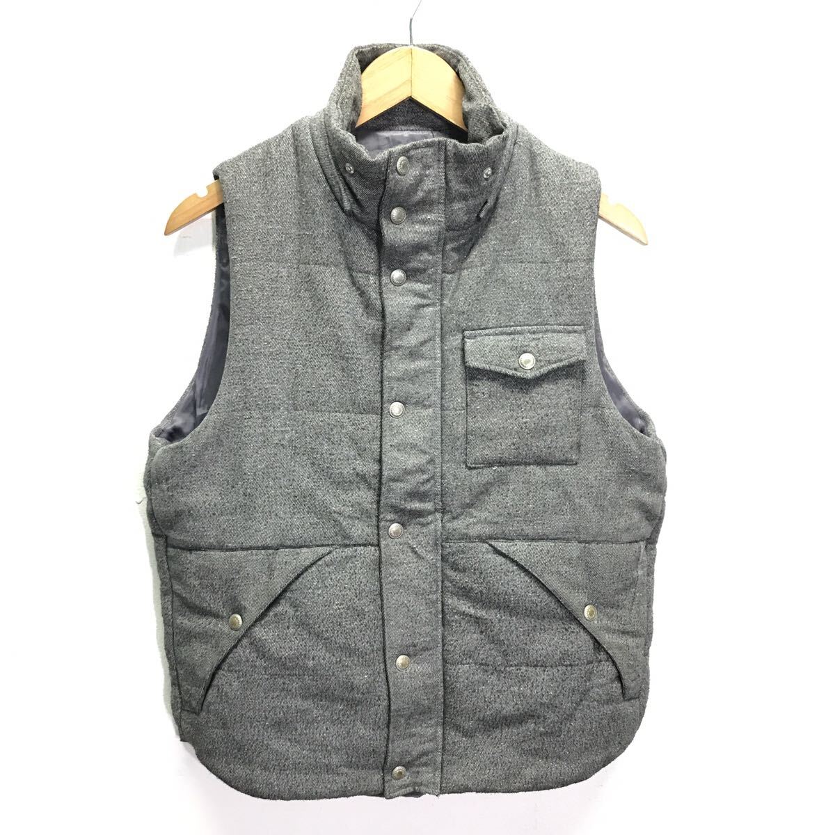 都会的アウトドアスタイル◎【grn】ジーアールエヌ 中綿ベスト アウター ジャケット アメカジ 古着コーデ キャンプ グレー S /Y15231ii拍卖