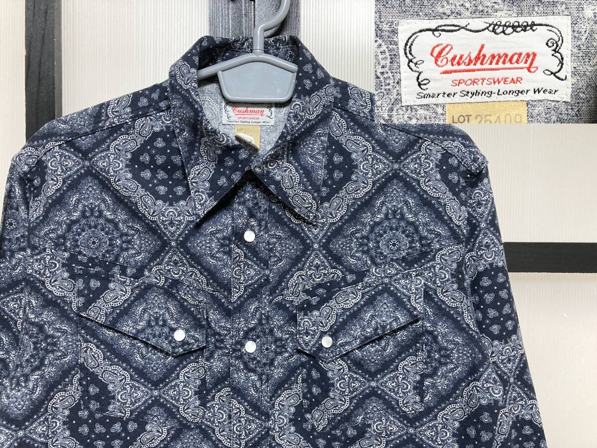 クッシュマン ペイズリー柄 ウエスタン シャツ / Cushman バンダナ柄 総柄 柄物 Western Shirt拍卖