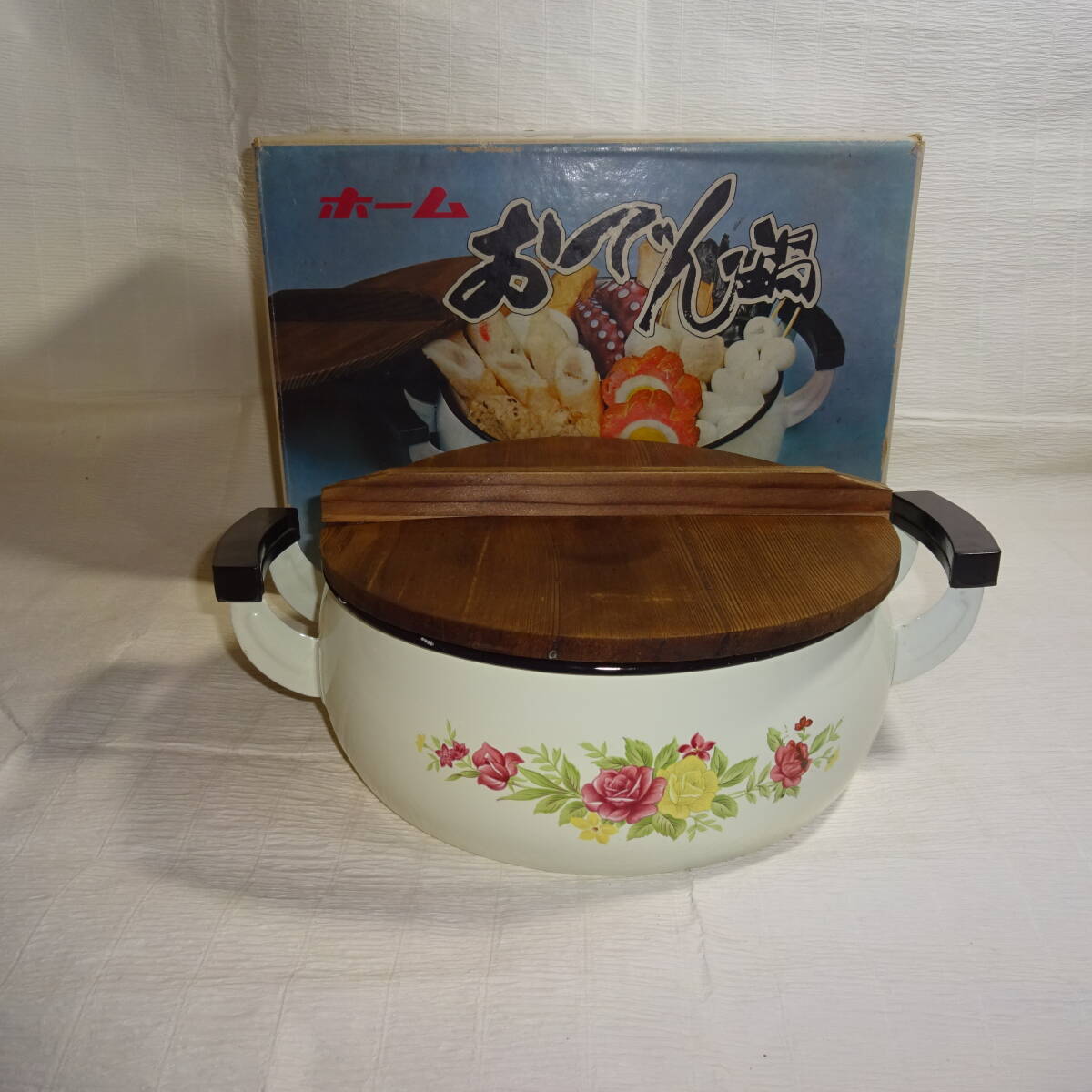 おでん鍋 福島琺瑯株式会社 丸型おでん両手鍋 木蓋拍卖