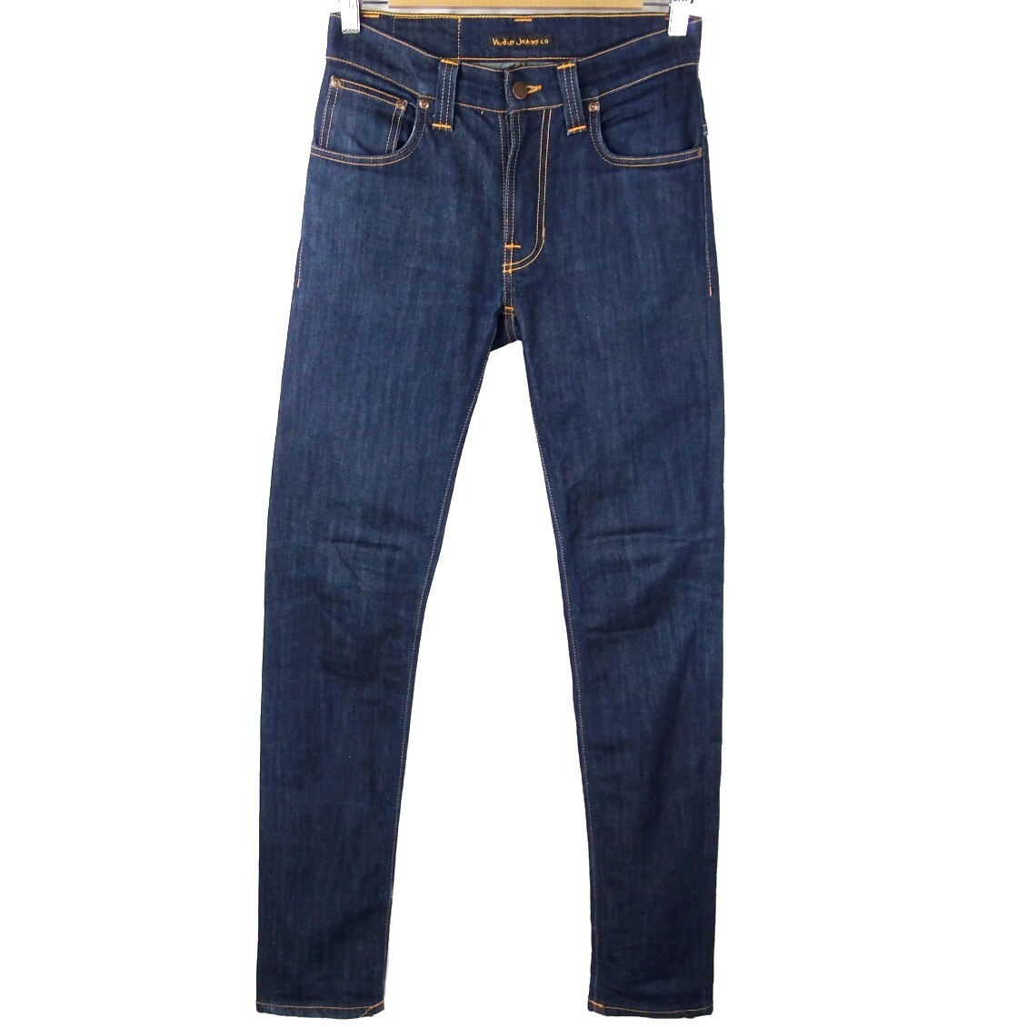 ■Nudie Jeans ヌーディージーンズ / THIN FINN シンフィン DRY ECRU EMBO / インディゴ 濃紺 ストレッチ スキニー デニムパンツ W28 L32拍卖