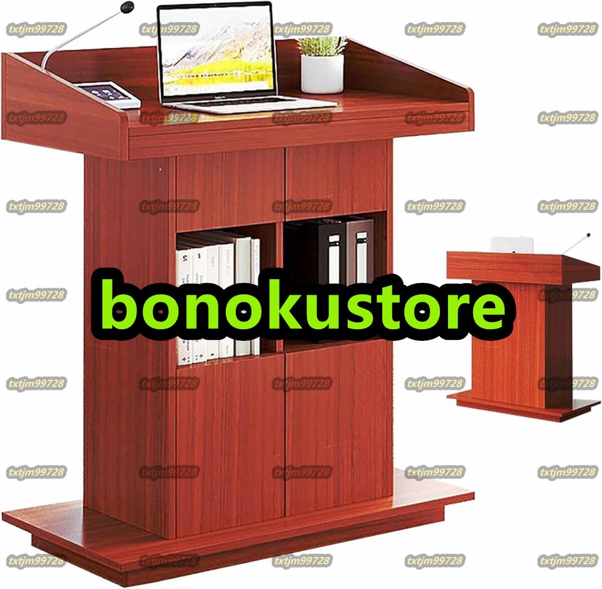 演説台 演台 講演台 木製演台 引き出し付き 収納棚 簡単な組み立て スタンディングデスク 表彰台 セレモニーデスク 司会者台 80cm D拍卖