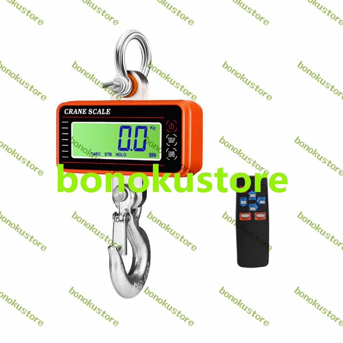1500kg/3306lb 吊り下げスケール リモコン付き LCD デジタル コードレス クレーン スケール 工業用頑丈なクレーン スケール拍卖