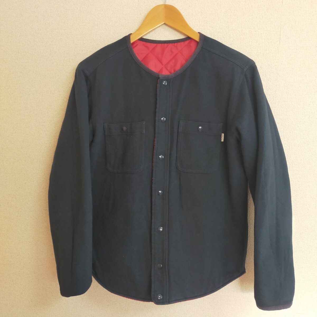 STANDARD CALIFORNIA スタンダードカリフォルニア リバーリブル キルテッド フランネル シャツ ジャケット FLANNEL SHIRT S ネイビー拍卖