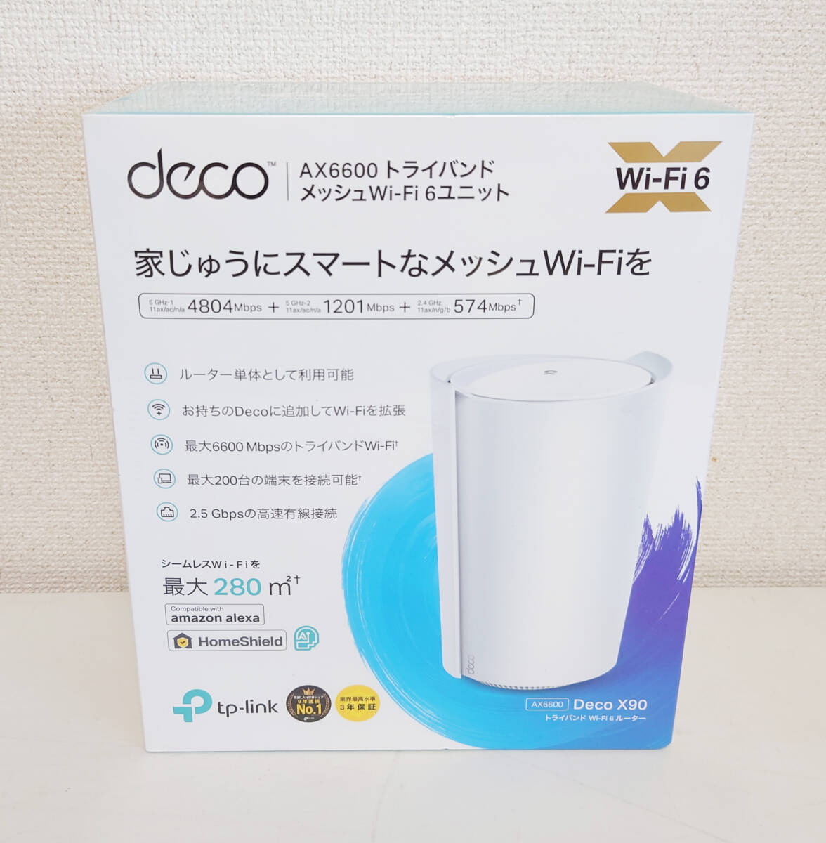 【新品未開封品 送料無料】TP-Link Deco X90 AX6600 トライバンド メッシュWi-Fiシステム 1ユニット拍卖