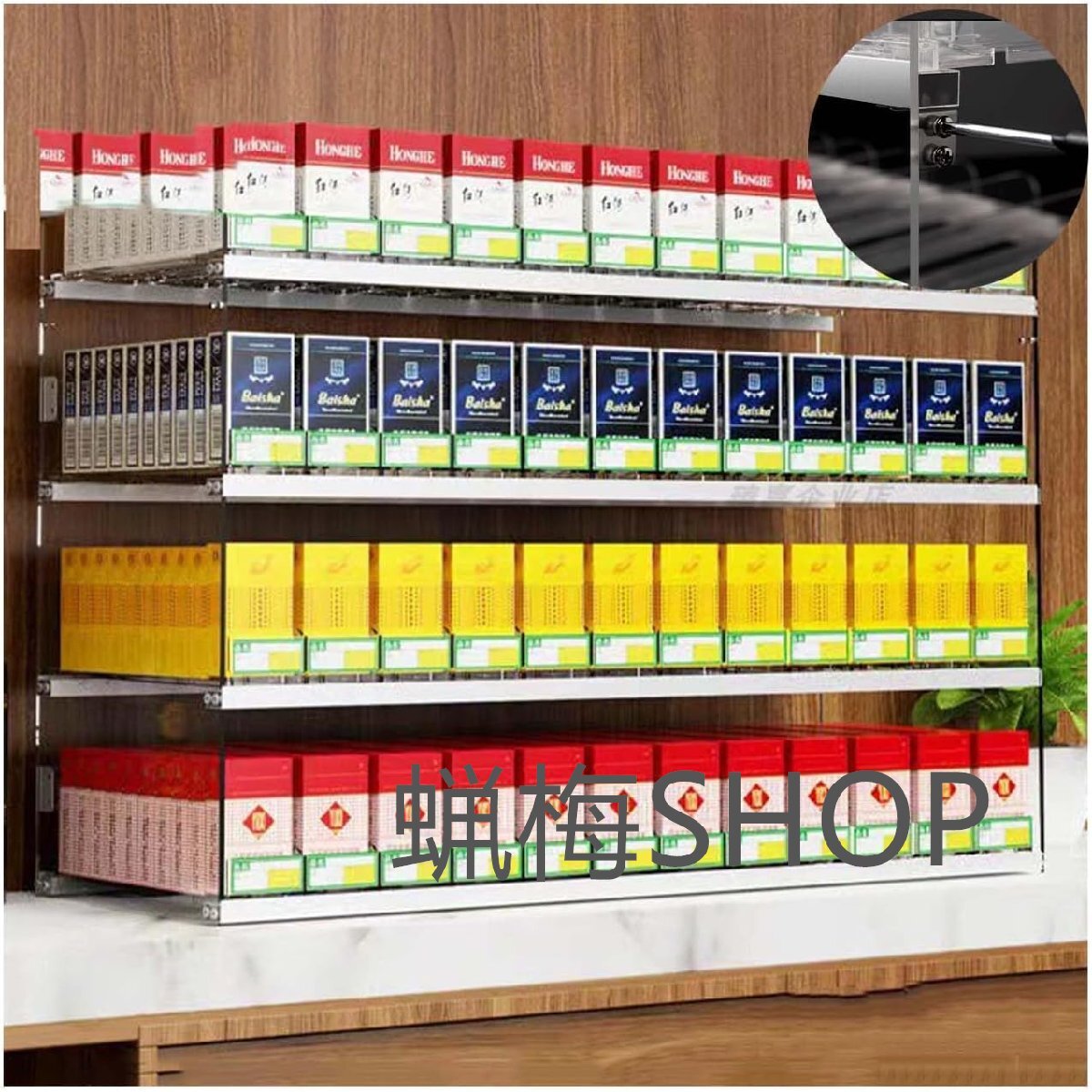 タバコディスプレイホルダー スーパーマーケットタバコディスプレイラックウォールマウンテンキャンディラック コンビニ、スーパーマーケッ拍卖