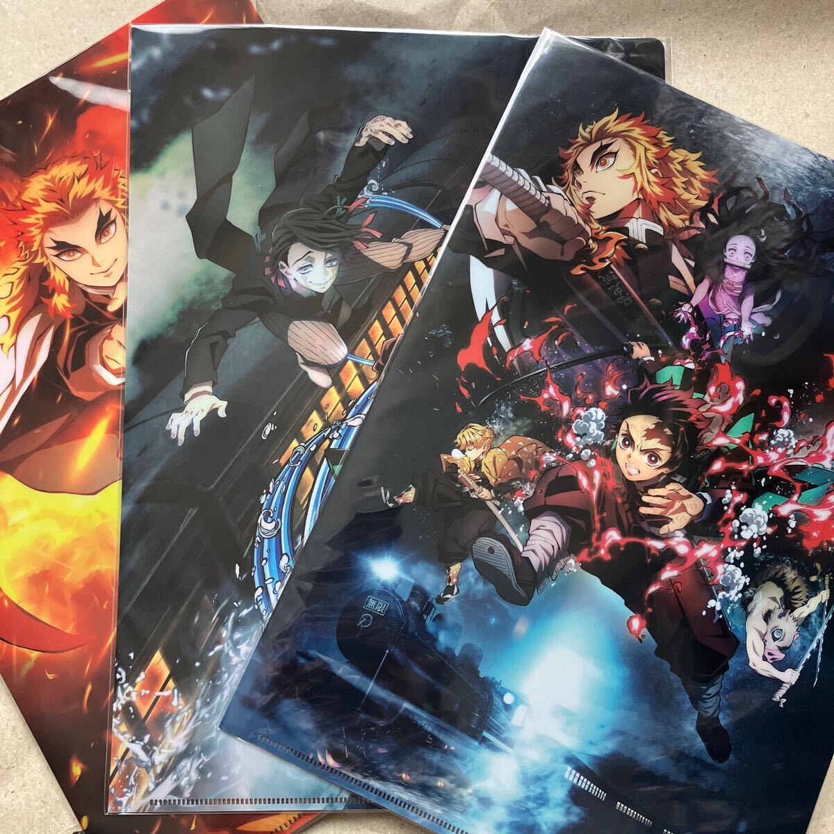 鬼滅の刃 クリアファイル 劇場版 無限列車編 ABC 3枚セット 煉獄杏寿郎 夢拍卖