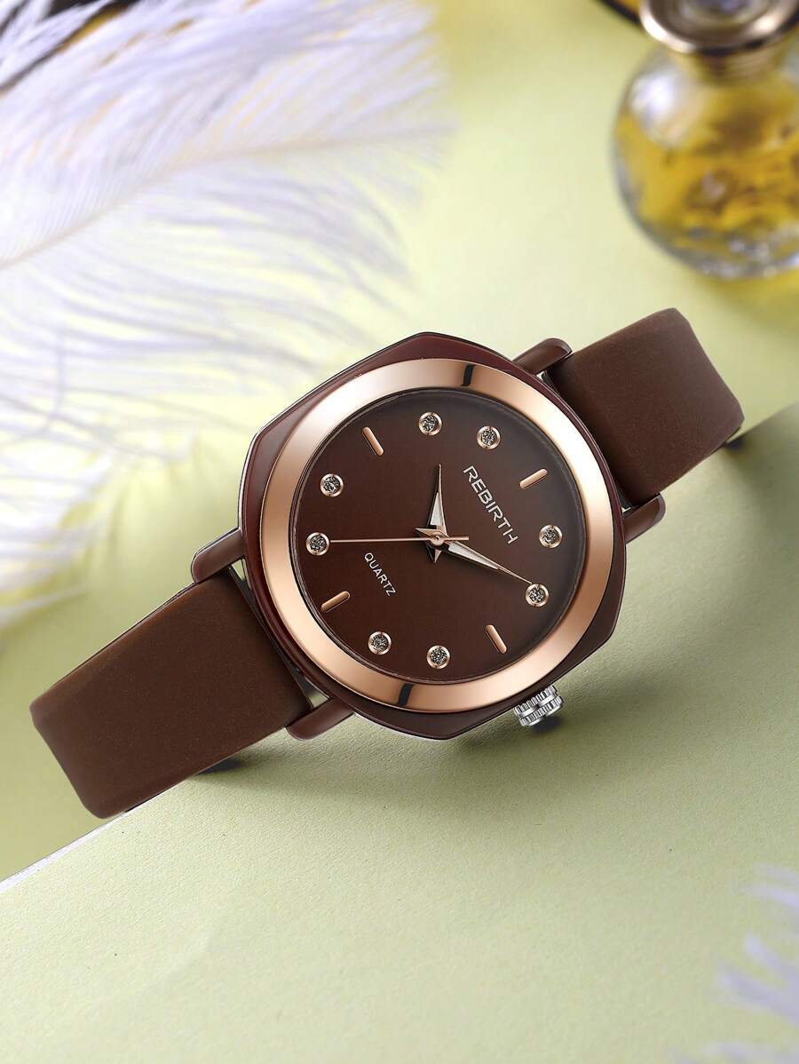 腕時計 レディース クォーツ レビスブランド レディースシンプルでおしゃれなシリコンバンドのクオーツ腕時計、日常着用と装飾に適して拍卖