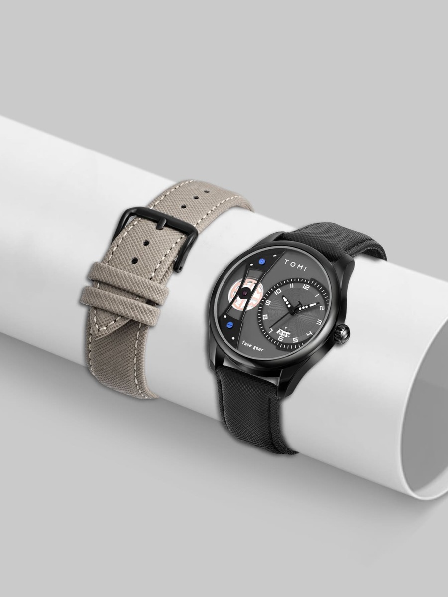 腕時計 メンズ クォーツ クォーツ メンズ ローテンショングラフ 秒針付き腕時計、交換可能バンド、ギフトボックス入り、日常生活や休拍卖