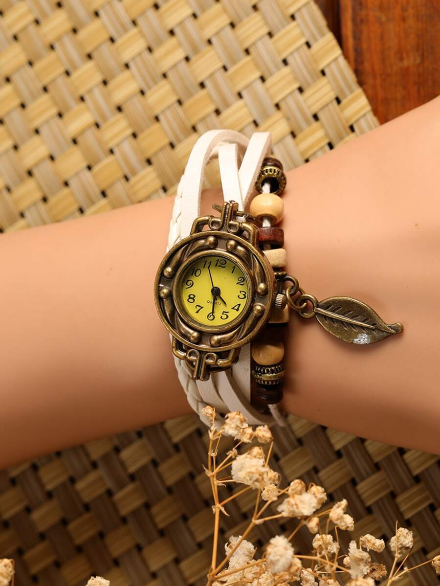 腕時計 レディース クォーツ 1個 レトロ感のある レディース クォーツ腕時計 ブレスレット、学生への進学お祝いの贈り物に拍卖