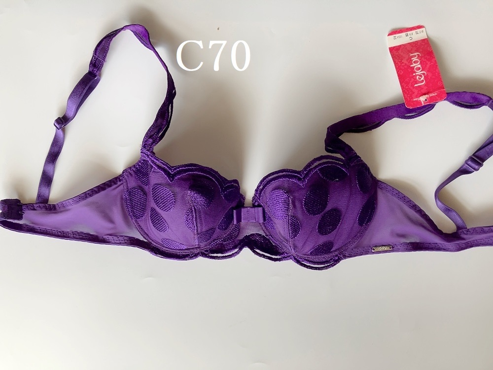 C70☆Lejaby レジャビ フランス 海外高級ブラ パープル拍卖