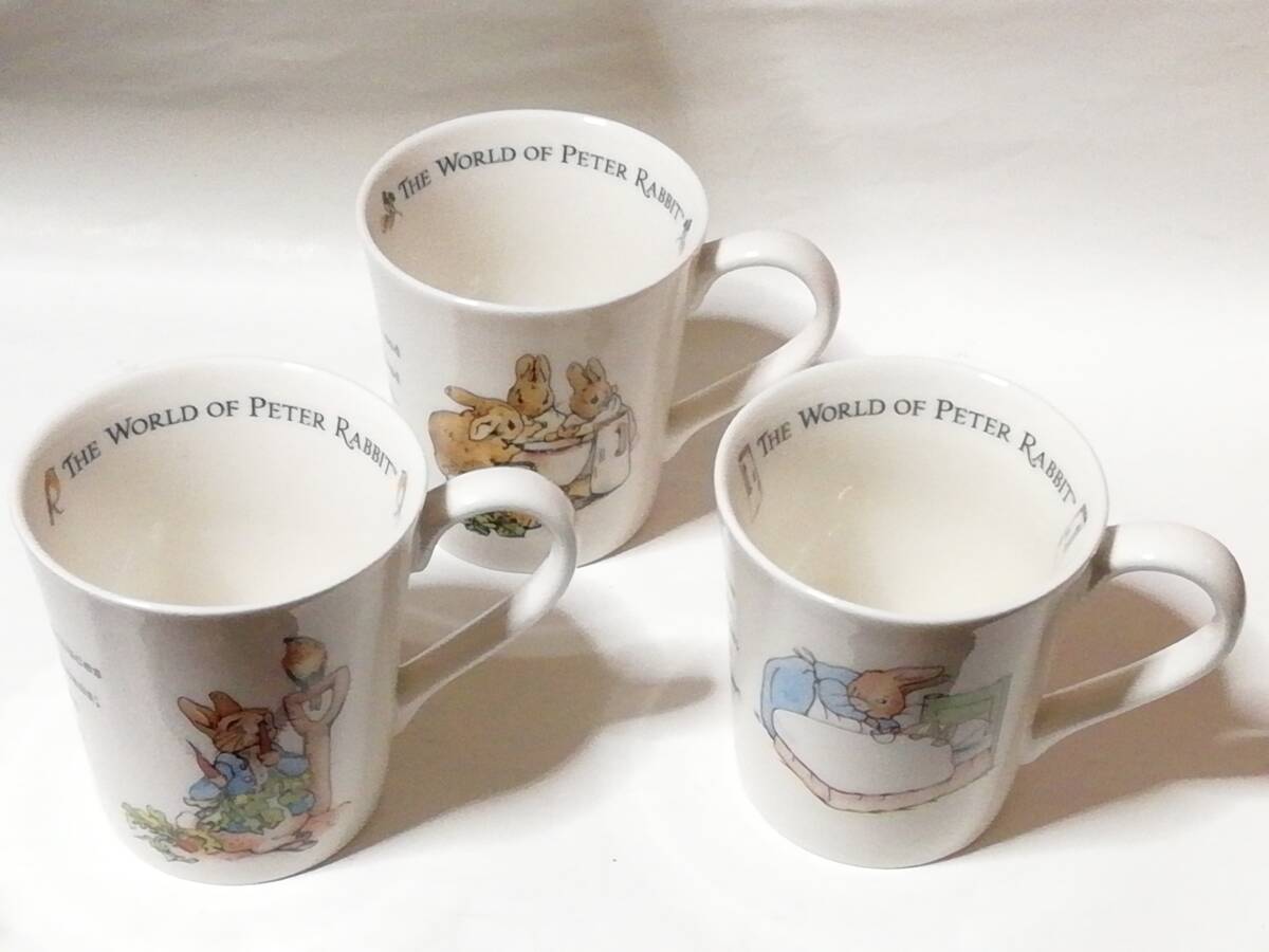 【未使用美品】ピーターラビット PETER RABBIT マグカップ 3客 ウサギ 拍卖