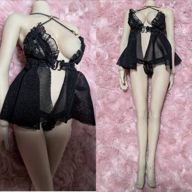 1/6ドール用 TBLeague ファイセンS07 クールガール ブラックコスチューム オープンクラッチスキャンティ拍卖