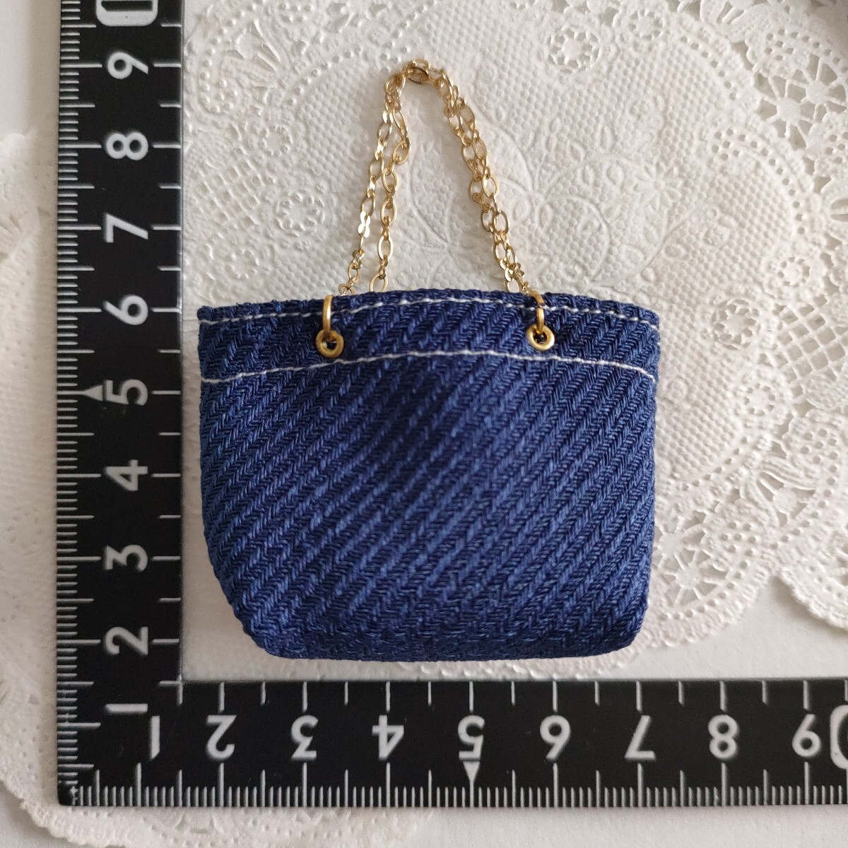 tia*ドール用 ネイビー 紺色 トートバッグ ジェニー momoko ピュアニーモ バービー リカちゃん ネオブライス 1/6ドール バッグ拍卖