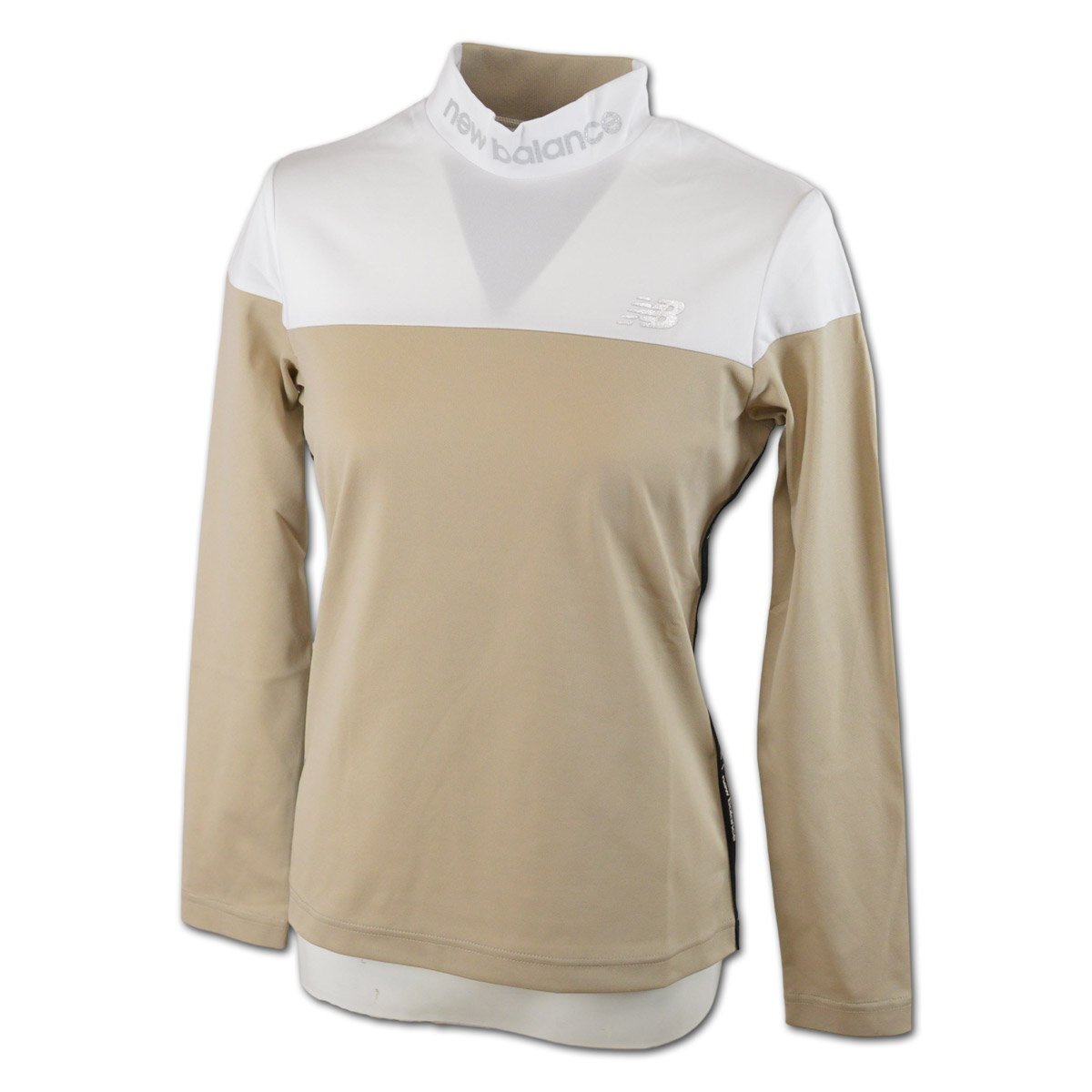 3割引★ニューバランス★レディース ハイネックシャツ M(9号・1) ベージュ 012-4267502-41 new balance ゴルフ モックネック @拍卖