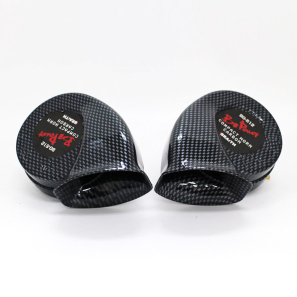 コンパクトホーン カーボン ホーン 車 クラクション 小型 ハイパワー ユーロサウンド 車検対応 110db 480Hz 400Hz ブレイス BG-512 ht拍卖