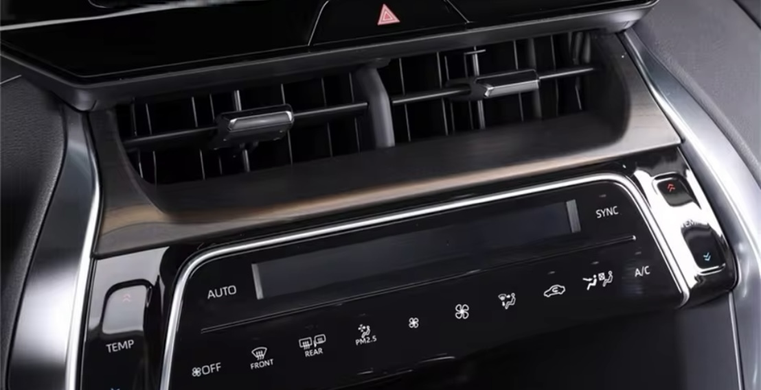 高級感アップ♪ 茶木目ウッド センターエアコンダクト パネル カバー ハリアー ハイブリッド 80 系 S G拍卖