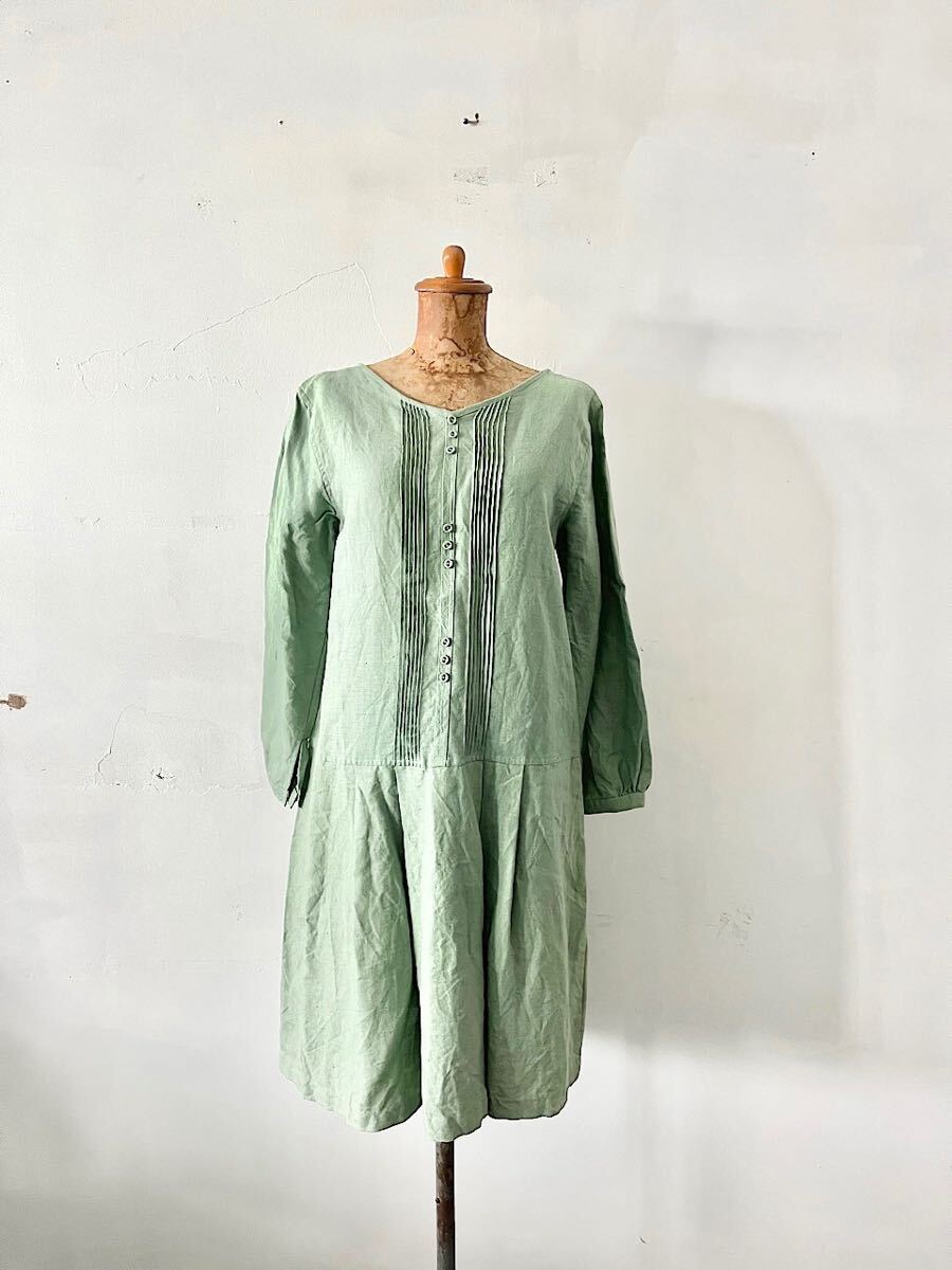 【美品】quatre saisons リネンワンピース拍卖