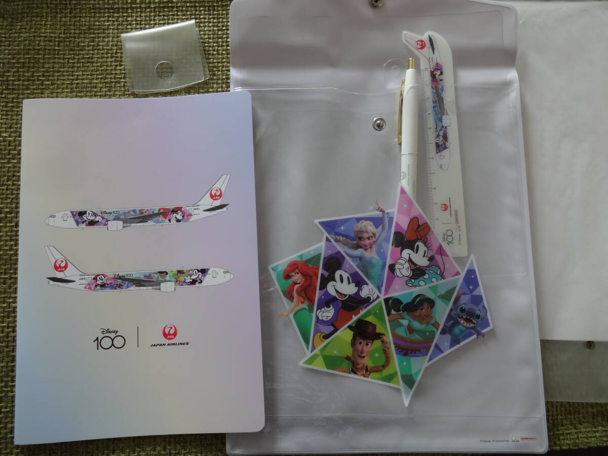限定完売品 JAL DREAM EXPRESS DISNEY ステーショナリーセット 文具セット ディズニー100周年 新品未使用 白拍卖