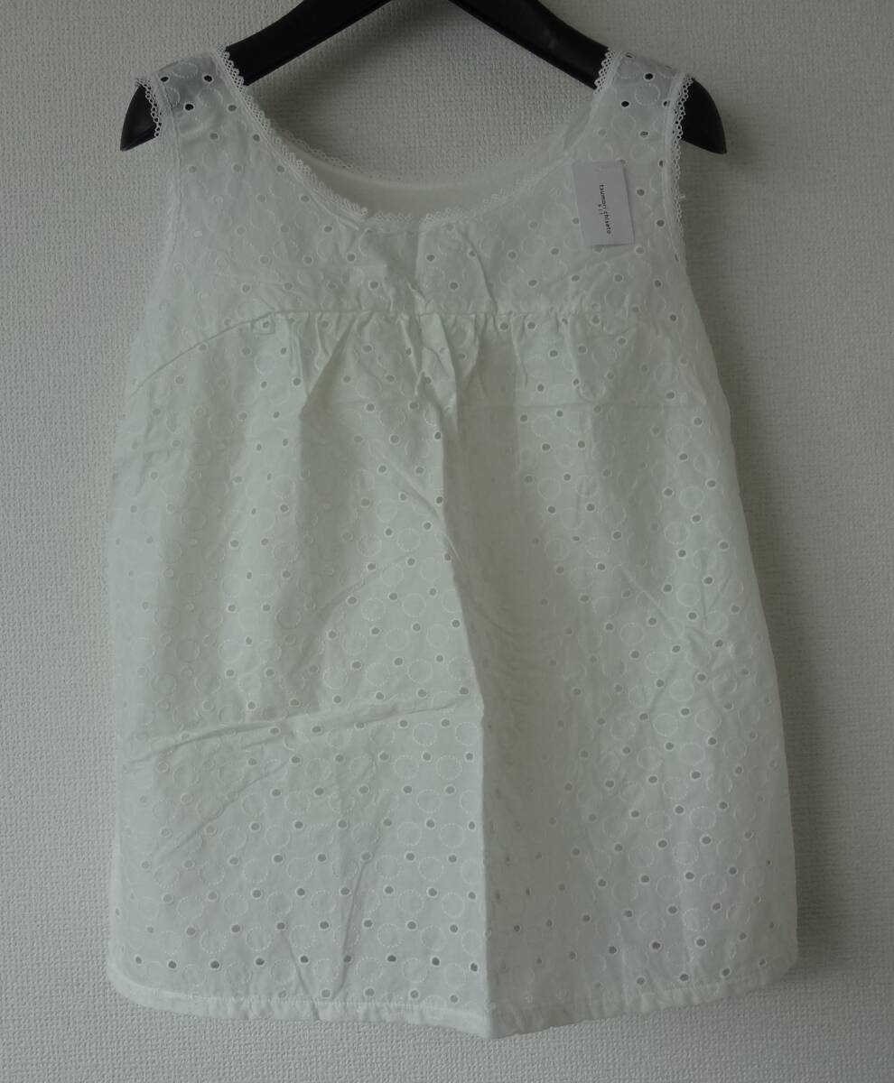 Mサイズ ツモリチサト★ワコール新品タグ付き キャミソール タンクトップ ブラウス☆レース 白 送料185円追跡OK!拍卖