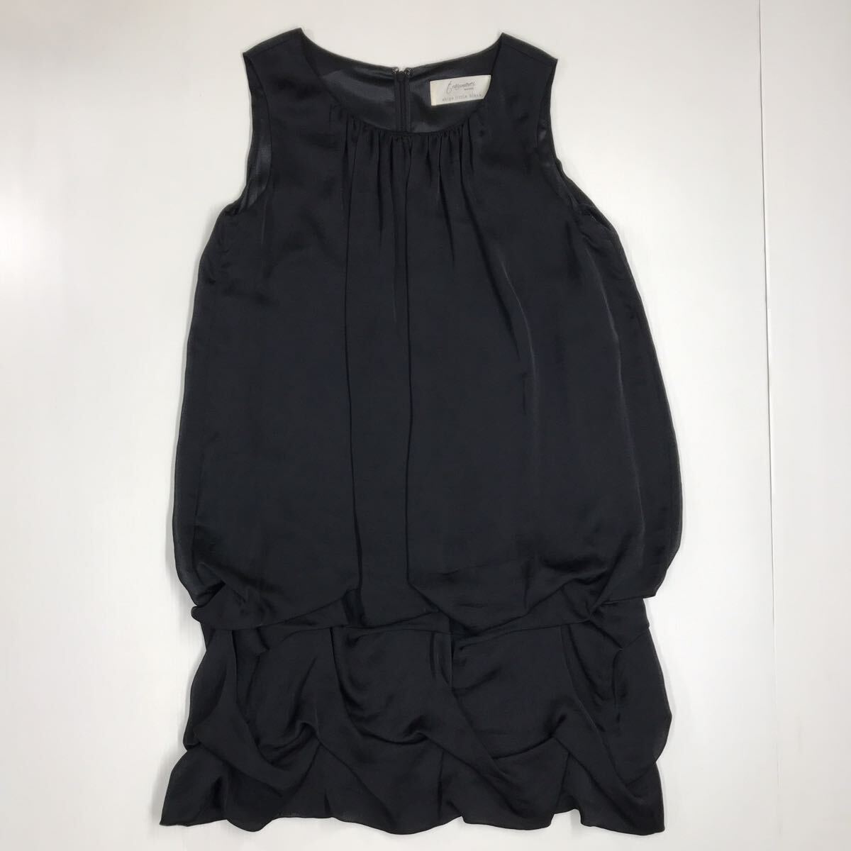 Traumerei ships little black トロイメライ シップスリトルブラック ノースリーブワンピース 日本製 ドレス 二次会 サイズF? 38-51a拍卖