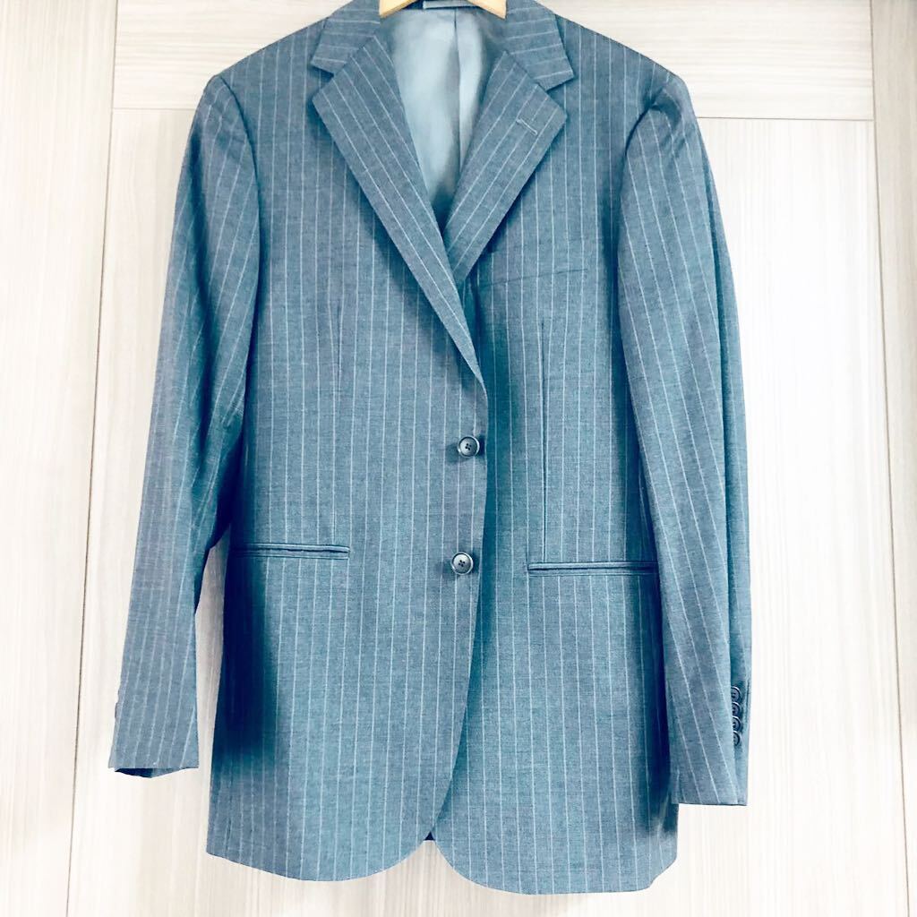 ◆◆◆ ユナイテッドアローズ イタリア生地 新品に近い 濃いグレー スーツ セット ウール100% 46サイズ拍卖