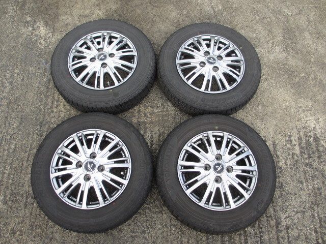 社外13インチホイル4本 13×4.00B OFF45 PCD100 145/80R13拍卖