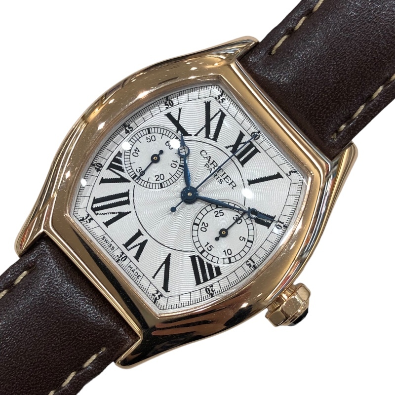 カルティエ Cartier トーチュ クロノグラフ W1540751 K18PG/社外ベルト/純正尾錠 中古拍卖