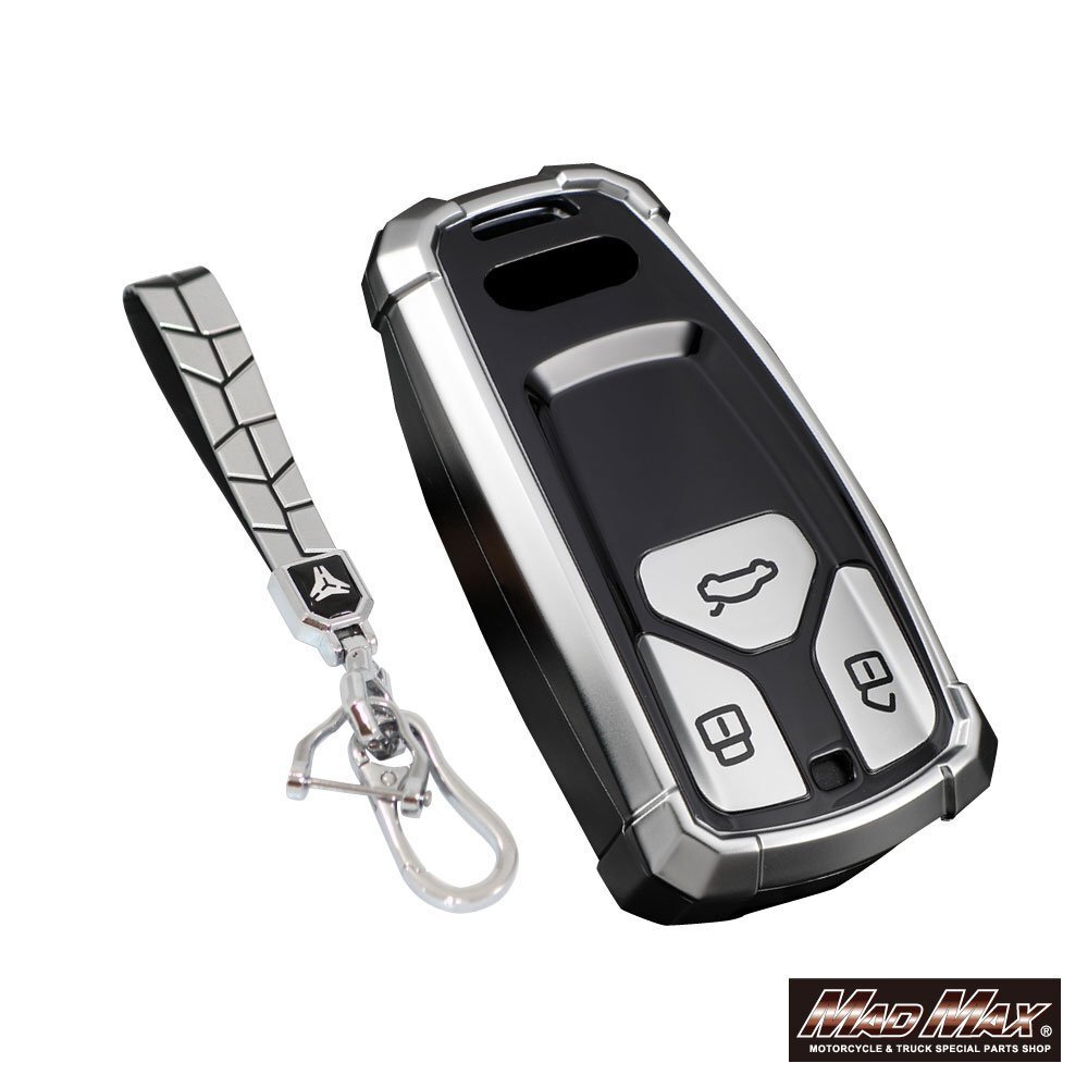 カー用品 Audi アウディ車専用 ロボケース TYPE B TPUスマートキーケース シルバー/誕生日 クリスマス【メール便送料210円】拍卖