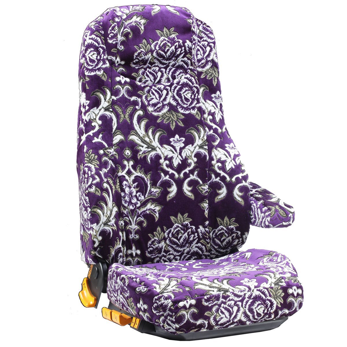 金華山華恋 運転席 シートカバー ビニール無 パープル ふそう 16ブルーテックキャンター 標準 H28.05~ 助背分割型【送料800円】拍卖