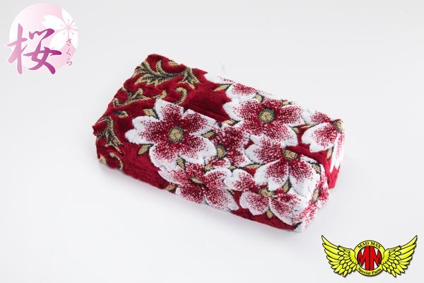 トラック用品 金華山 桜 さくら ティッシュカバー ビニール無 レッド/インテリア ドレスアップ 【送料800円】拍卖