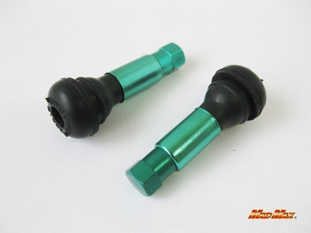 MADMAX チューブレスバルブ(TR414) 2個セット ストレートタイプ グリーン【メール便送料210円】拍卖