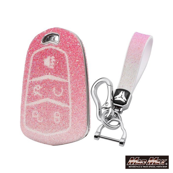 キャデラック専用 エクスタシーダイヤモンド TYPE A 5ボタン式 TPUソフト スマートキーケース ピンク/キーレス【メール便送料210円】拍卖