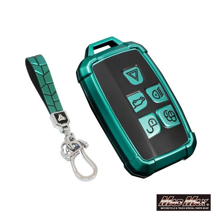 ランドローバー専用 ロボケース TYPE A 5ボタン式 TPUソフト スマートキーケース グリーン/父の日 母の日 誕生日【メール便送料210円】拍卖