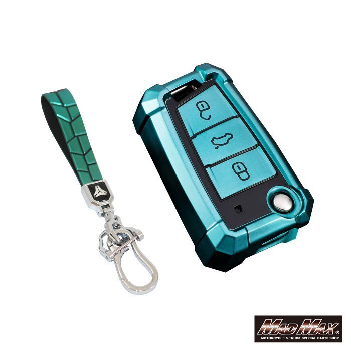 フォルクスワーゲン専用 ロボケース TYPE B 3ボタン式 TPUソフト スマートキーケース グリーン/父の日 母の日【メール便送料210円】拍卖