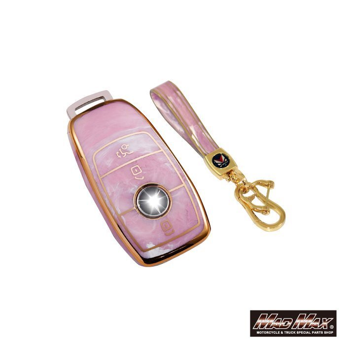 カー用品 メルセデスベンツ専用 大理石調 TYPE B TPUスマートキーケース ピンク/プレゼント 父の日 母の日 誕生日【メール便送料210円】拍卖