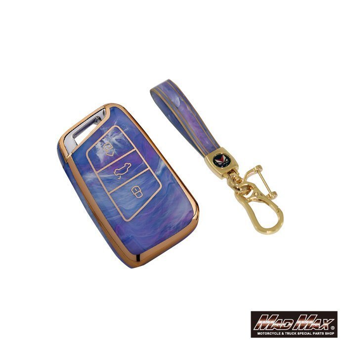 カー用品 フォルクスワーゲン 大理石調 TYPE D TPUスマートキーケース パープル/プレゼント 父の日 母の日 誕生日【メール便送料210円】拍卖