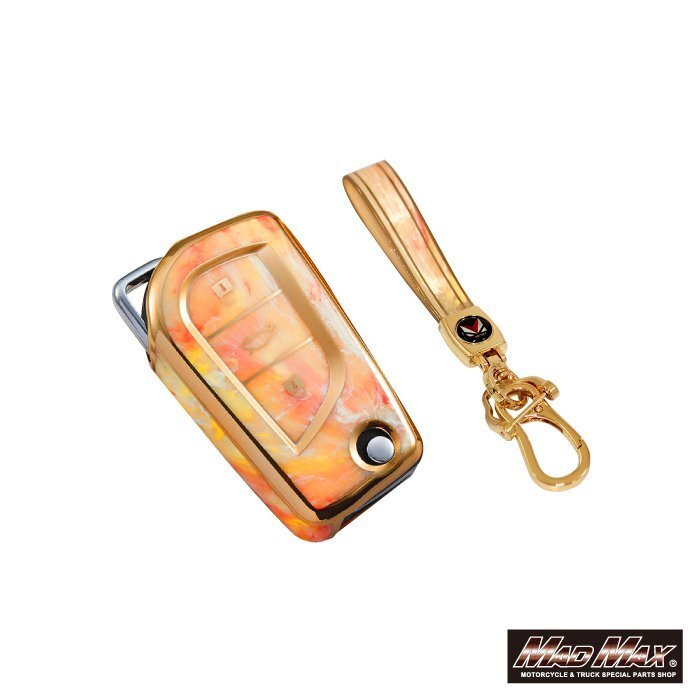 カー用品 TOYOTA トヨタ専用 大理石調 TYPE C TPUスマートキーケース オレンジ/プレゼント 父の日 母の日 誕生日【メール便送料210円】拍卖