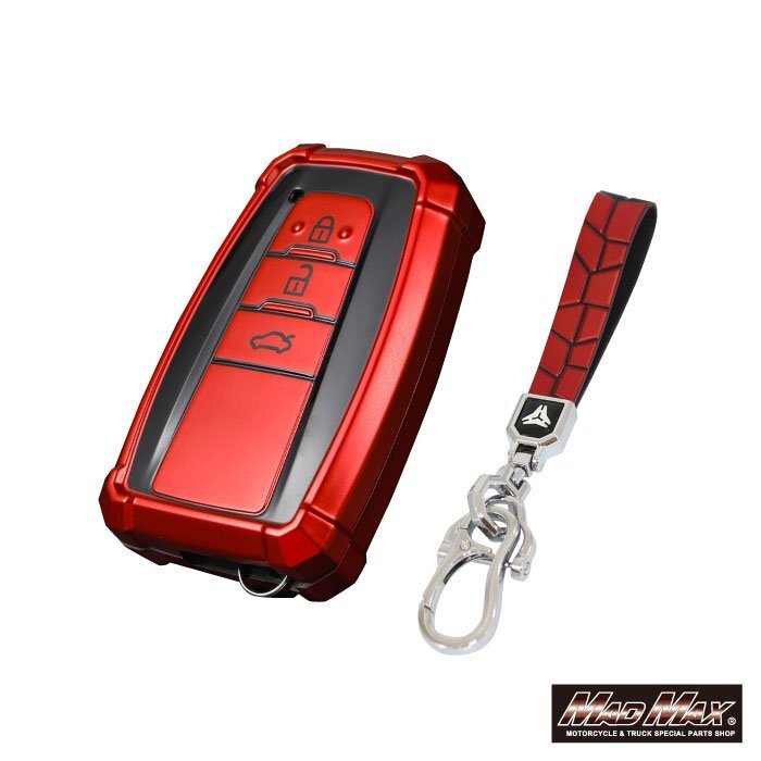 TOYOTA トヨタ ロボケース TYPE B 3ボタン式 TPUソフト スマートキーケース レッド/父の日 母の日 誕生日【メール便送料210円】拍卖