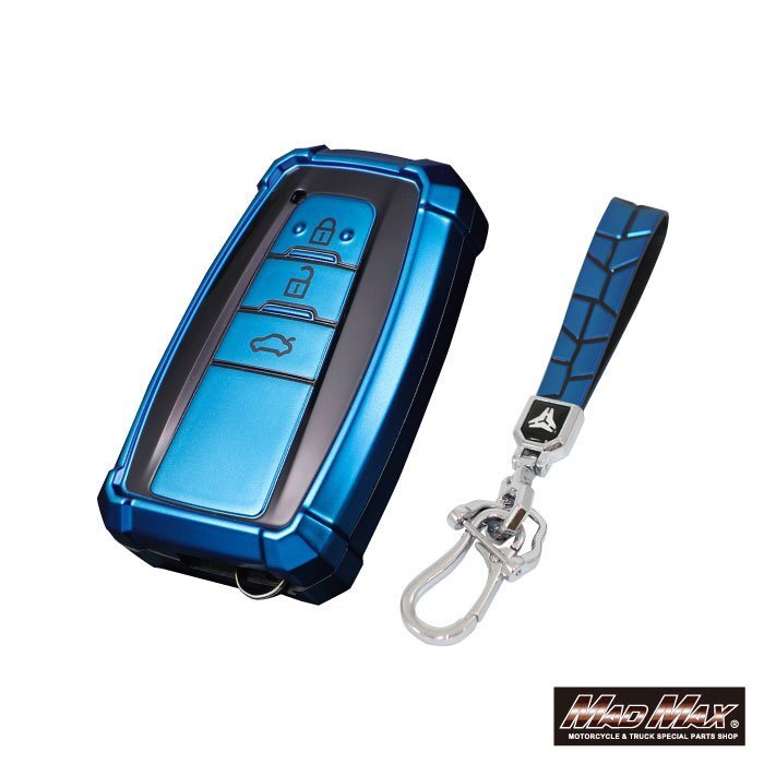 TOYOTA トヨタ ロボケース TYPE B 3ボタン式 TPUソフト スマートキーケース ブルー/父の日 母の日 誕生日【メール便送料210円】拍卖