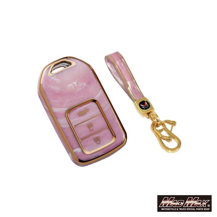 MADMAX カー用品 HONDA ホンダ専用 大理石調 TYPE A TPUスマートキーケース ピンク/プレゼント 父の日 母の日 誕生日【メール便送料210円】拍卖