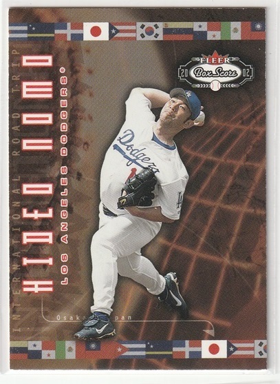 2002 FLEER Box Score INTERNATIONAL ROAD TRIP 100枚限定パラレル版 #193 野茂英雄 Hedio Nomo 062/100拍卖