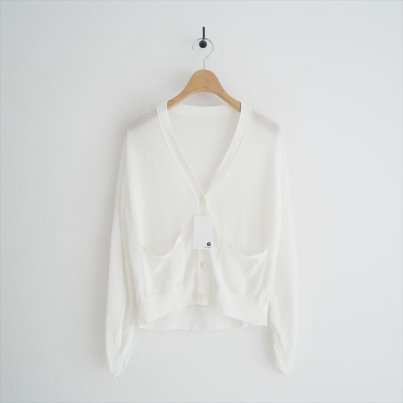 2024SS / MARILYN MOON マリリンムーン / High twist cotton sheer knit cardigan カーディガン / 4242-152 / 2407-0902拍卖
