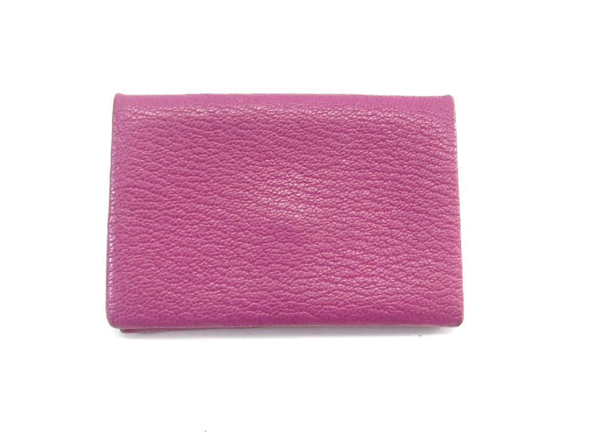 Hermes エルメス カードケース レザー パープル ∠UP4437拍卖