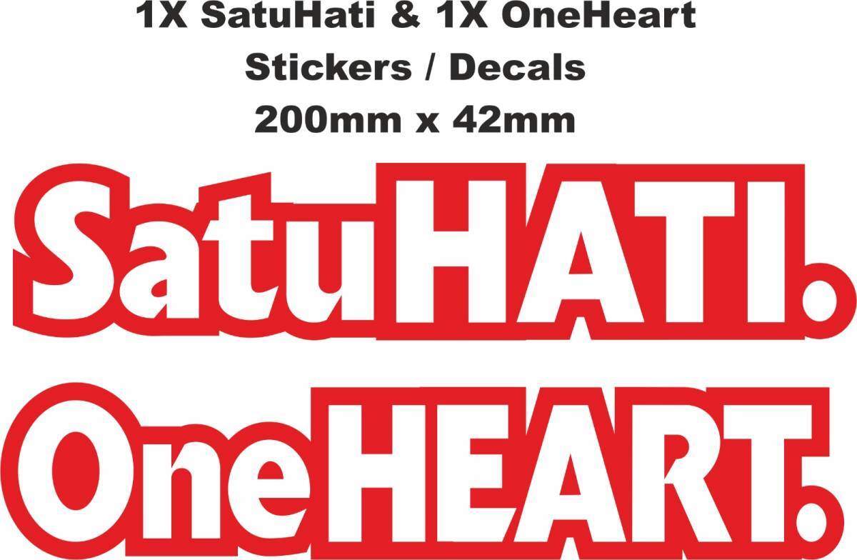 SatuHATI. OneHEART 200mm x 42mm 車 バイク ステッカー デカール 送料無料拍卖