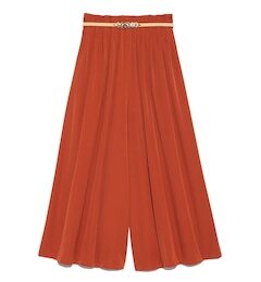 新品 (リリーブラウン) Lily Brown タックガウチョパンツ オレンジ サイズ1 HL1-042 拍卖