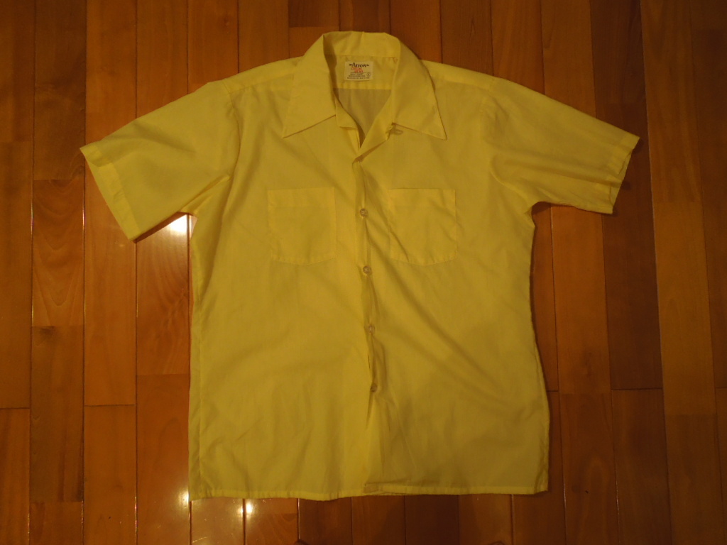 Arrow アロー 70'sヴィンテージ 半袖オープンシャツ Lサイズ拍卖