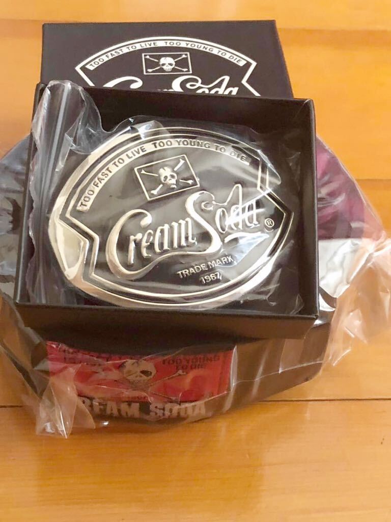 ラスト 1個 完売品 新品未使用品 クリームソーダ 新ドクロ ニュードクロ バックル ベルト 2点 セット拍卖