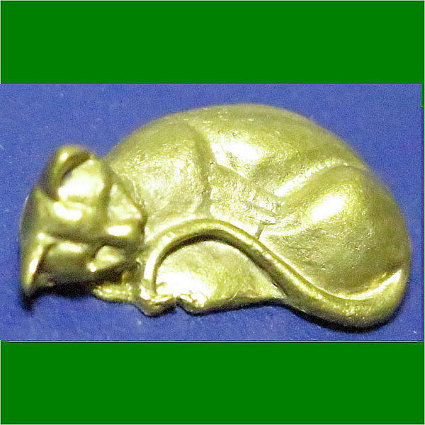 【 眠りネコ 】金属工芸 黄銅製 g4574拍卖