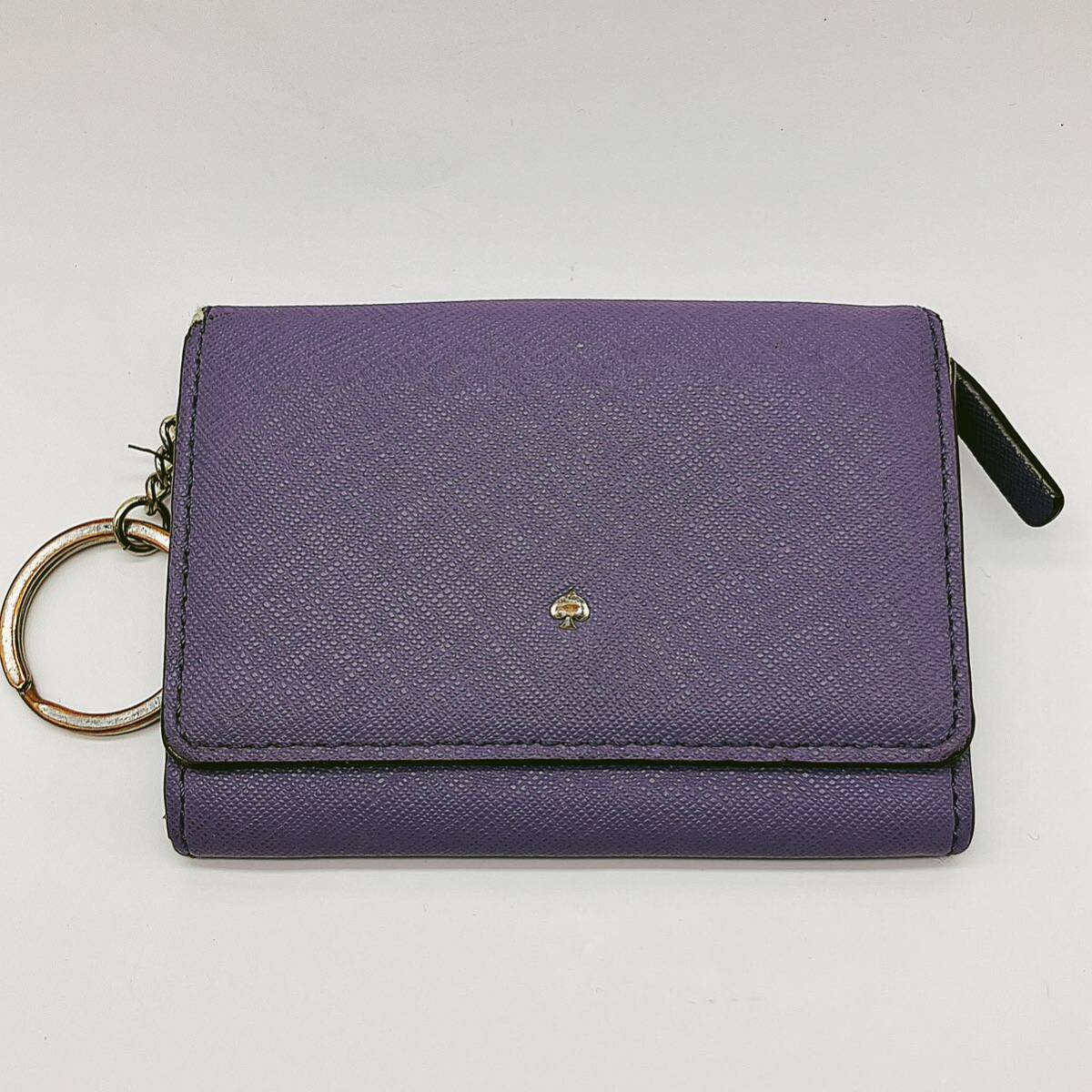 kate spade new york ケイトスペードニューヨーク 財布 折財布 パープル系 紫 小銭入れ 札入れ カード入れ 定期 二つ折り W-2拍卖