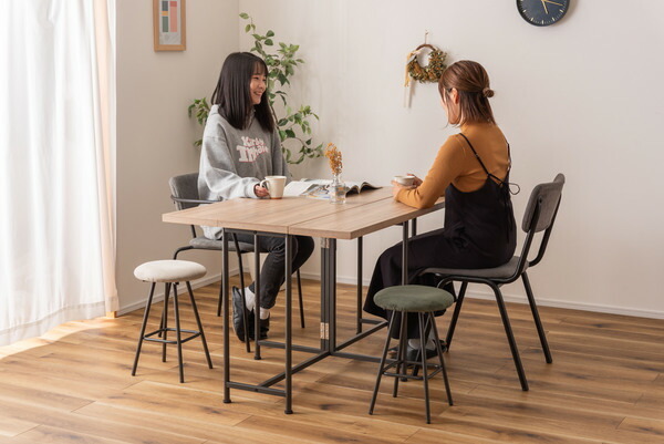 【バタフライテーブル】 テーブル ダイニングテーブル バタフライ 伸縮 ナチュラル スチール 北欧 モダン シンプル 花台 台 デスク 作業台拍卖